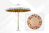 flora parasol with jute rug