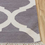 White and grey rug