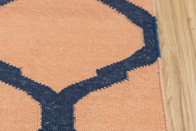Blue and Light brown rug