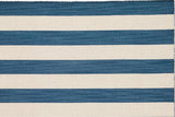 Blue & White Striped Rug