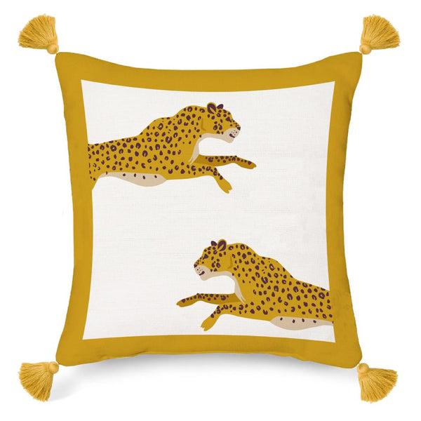 Mustard Leopard  Cushion